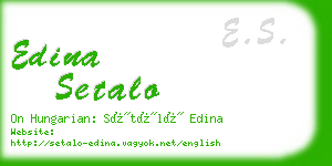 edina setalo business card